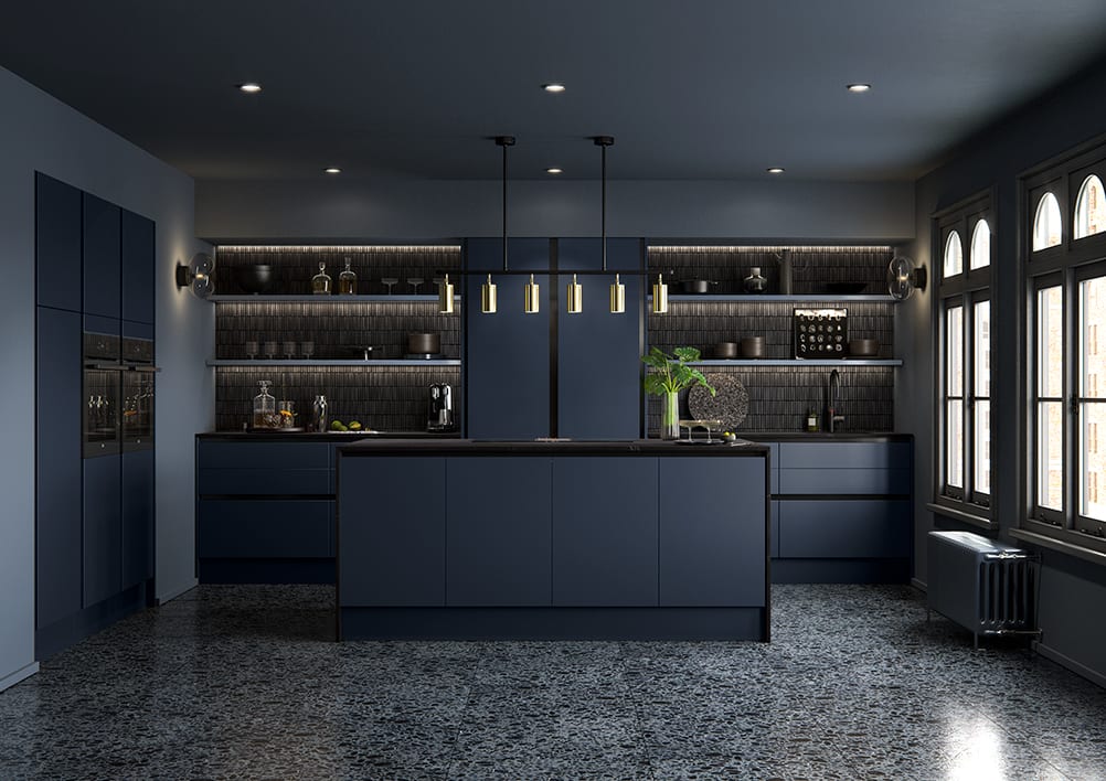 Lighting for dark kitchen shop